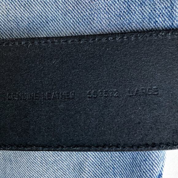 Vintage Michael Kors Black Suede & Leather Waist Belt | Y2K Statement Style - Picture 11 of 15